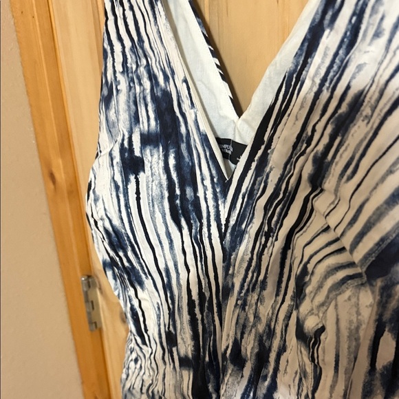 Simply Vera Vera Wang Blue and White Mini Dress - Picture 5 of 6